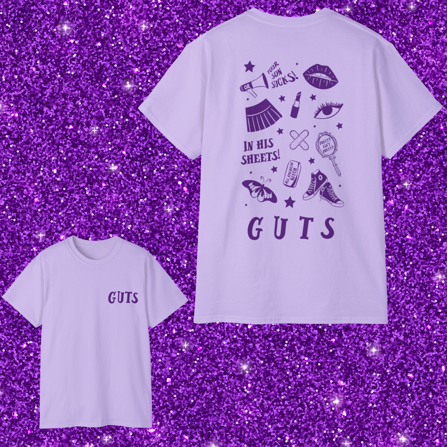 Guts Collage Double Sided Tee