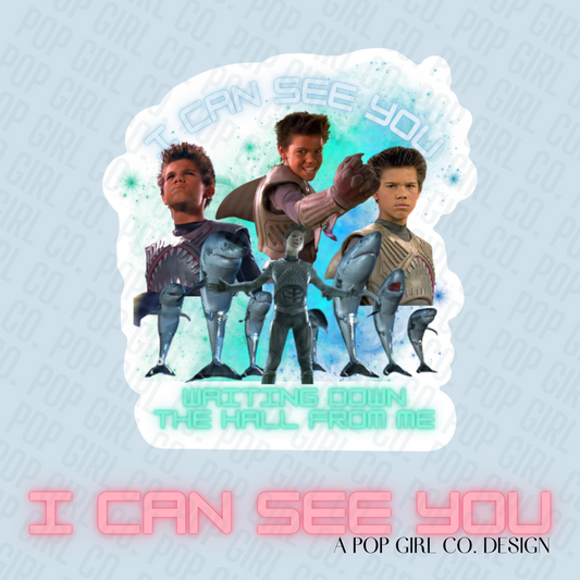 I Can See You x Shark Boy Vinyl Sticker