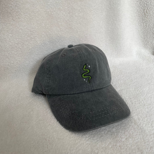 Snake Embroidered Dad Cap