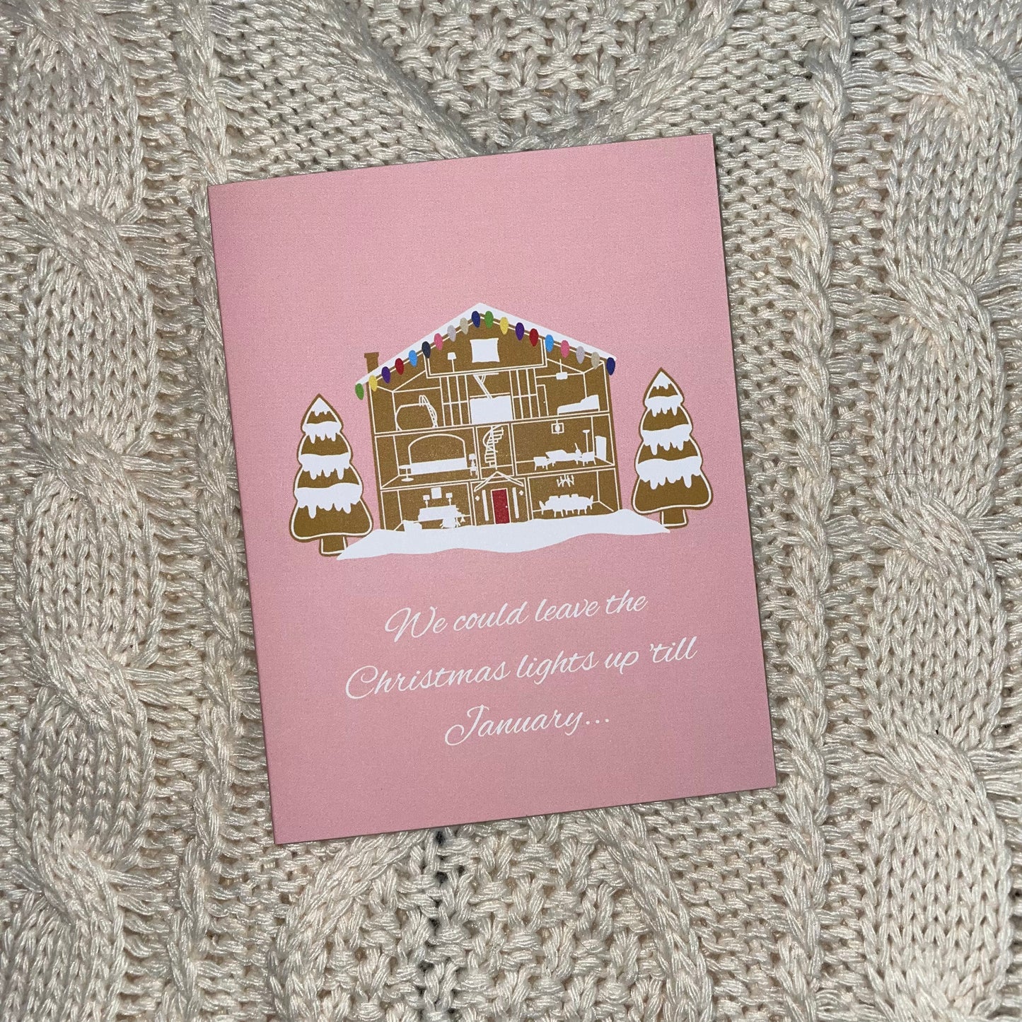 Lover Gingerbread House Christmas Card