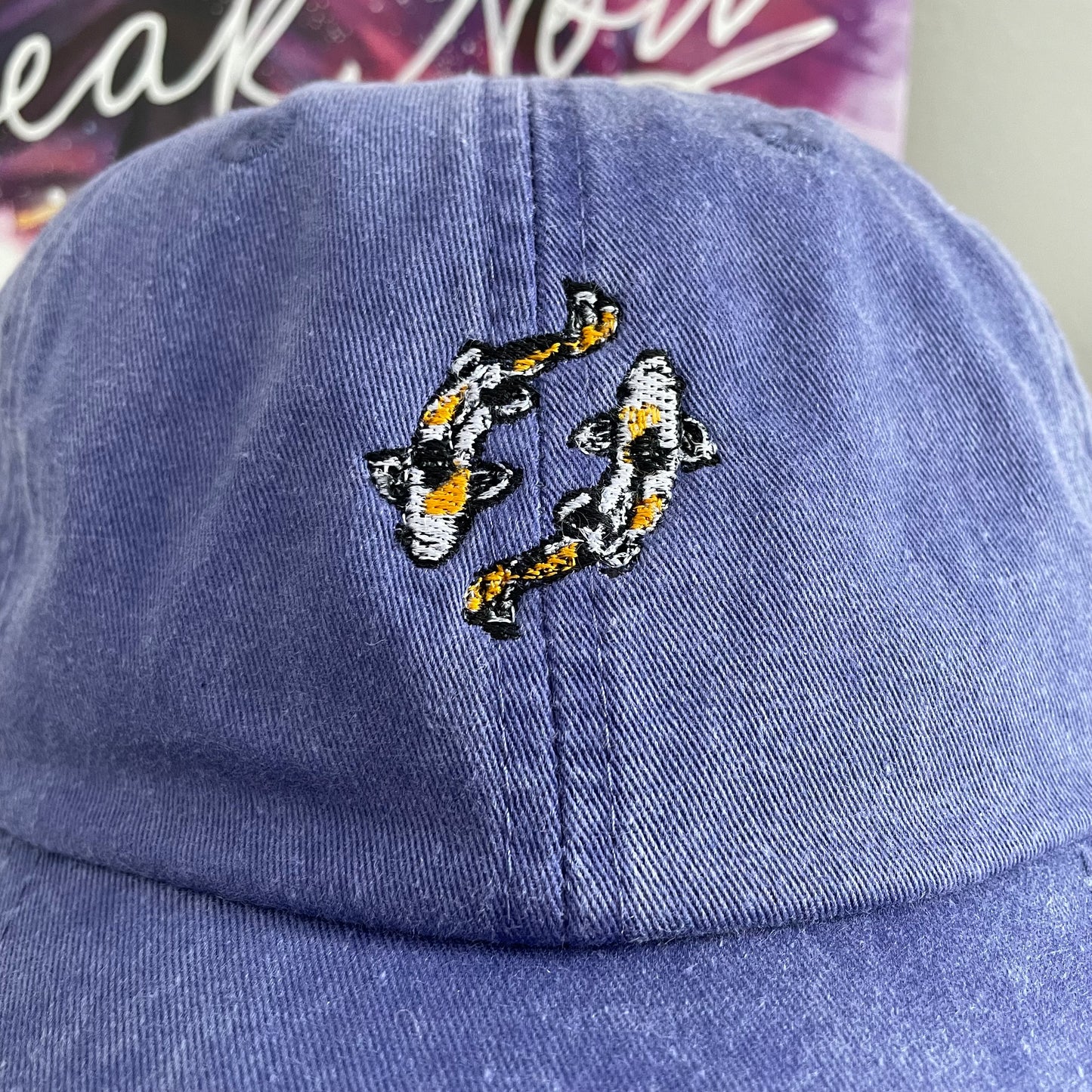 Koi Fish Embroidered Dad Cap