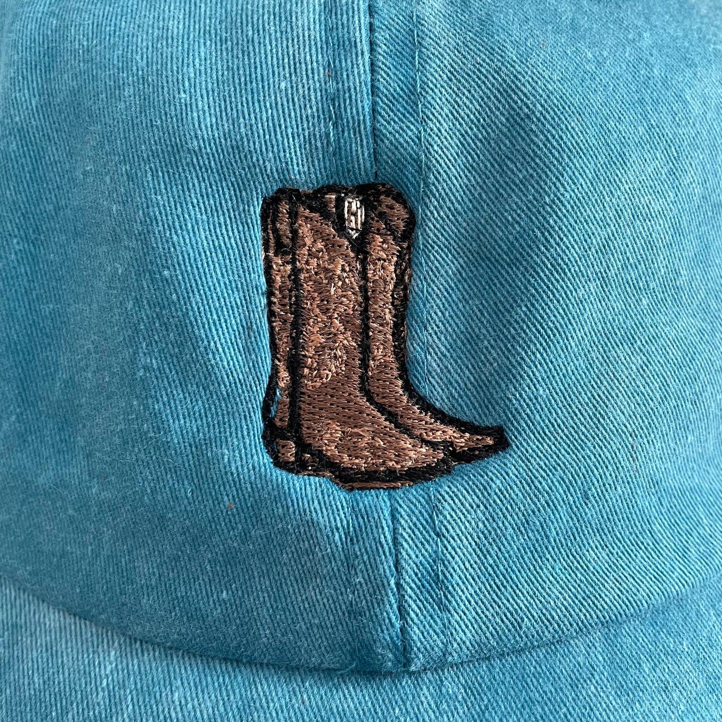 Cowboy Boots Embroidered Dad Cap