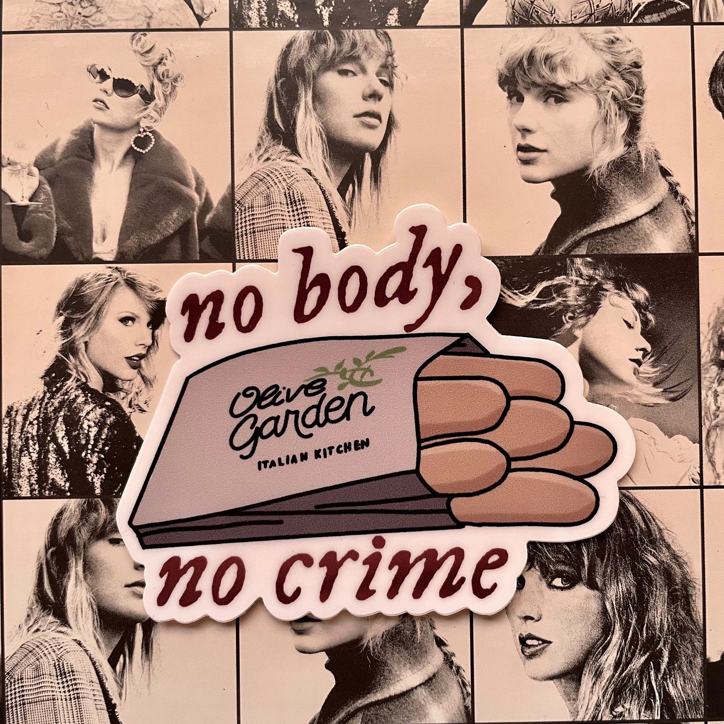 No Body, No Crime Sticker Vinyl Sticker